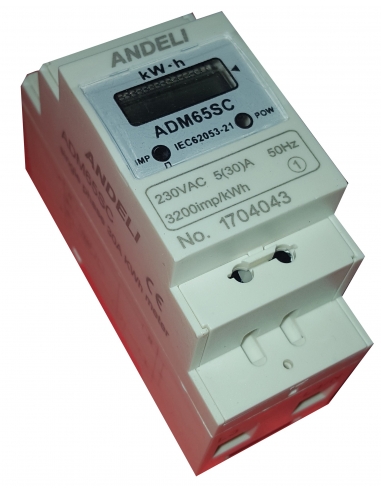 Medidor de energia elétrica trilho DIN elétrica em Monofásico  2