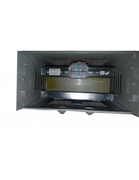 Transformador automático trifásico 230/400V 1 KVA reversível com caixa