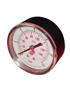 Medidor de pressão 50 1/8 0-12 Kgr caixa de plástico