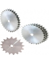 Toothed discs or serrated crowns 1/2 x 5/16 ISO 08B-1-2-3 DIN 606